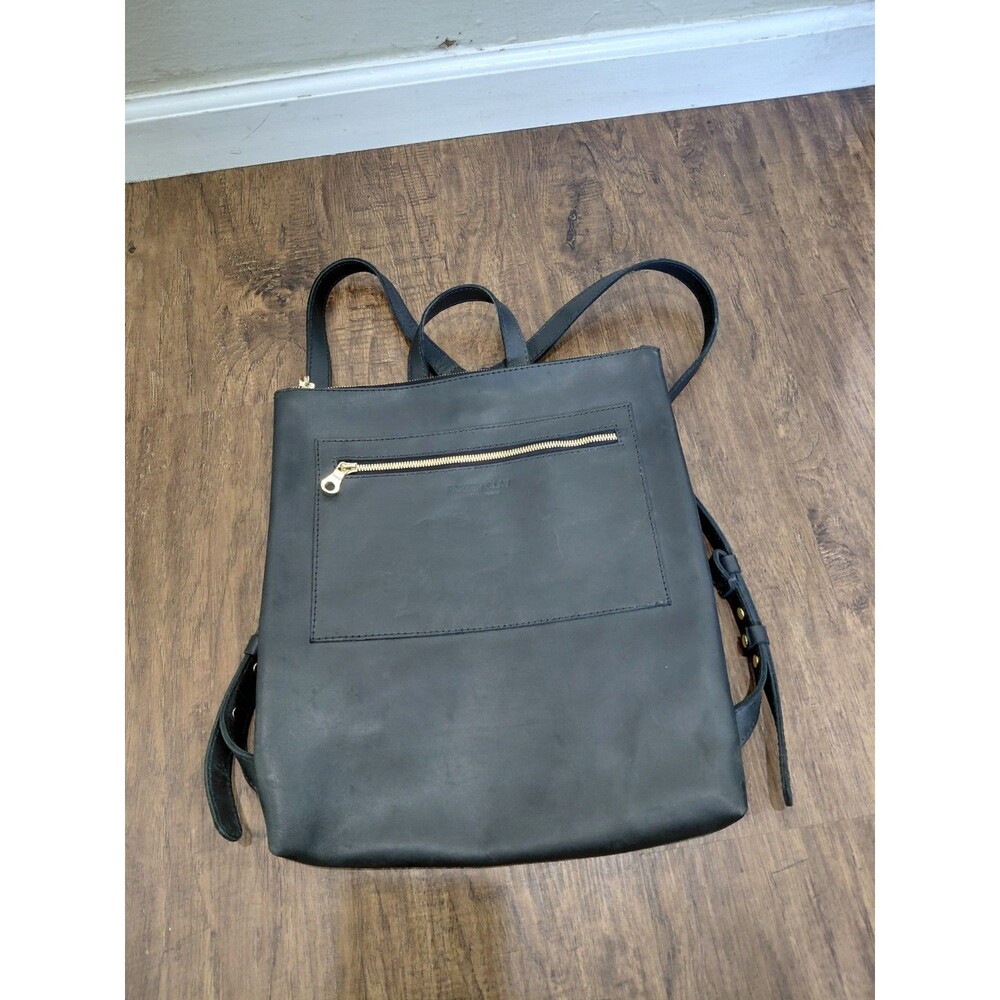 Parker Clay Black Leather Miramar Backpack